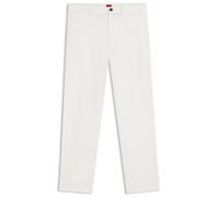 HUGO Pantalon Slim Fit en gabardine de coton stretch - Style David251D, 50530886 Blanc 36/32