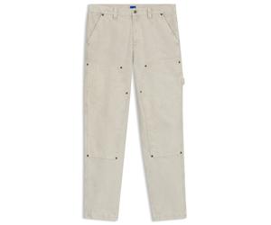 HUGO Pantalon Tapered en toile de coton - Style Gioro253D, 50541928 Naturel S
