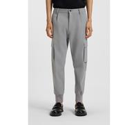 HUGO Pantalon Tapered Fit en gabardine stretch - Style Glavin241, 50505856 Gris 110