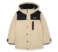 Hugo - Parka À Capuche - Beige Noir - Garçon - 10 Ans