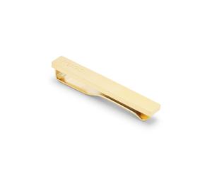 HUGO Pince à cravate rectangulaire en acier inoxydable brossé - Style E-CLASSIC2-TIE, 50565317 Couleur dorée pcs.