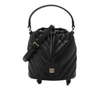 HUGO Sac seau en similicuir matelassé avec logo revisité - Style Chris 2.0 QU_Drawstr, 50557907 Noir pcs.