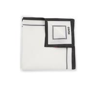 HUGO Pochette de costume en coton avec bordures et logo - Style Pocketsquare 33x33cm, 50509063 Noir pcs.