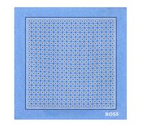 Hugo - Pochette en soie avec imprimé et logo - Homme - Accessoires - Bleu - Taille: ONE Size