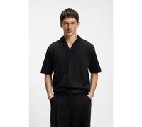 HUGO Polo à col Johnny avec rayure jacquard - Style Dalibo, 50556724 Noir L