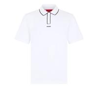 Hugo - Polo en coton avec logo - Homme - Tops - Blanc - Taille: M