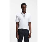 HUGO Polo en coton haut de gamme aux finitions contrastantes - Style Dalumo, 50553045 Blanc XS