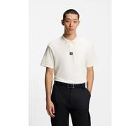 HUGO Polo en coton interlock avec logo revisité - Style Deabono_D, 50517638 Naturel S