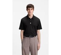 HUGO Polo en coton interlock avec logo revisité - Style Deabono_D, 50517638 Noir L