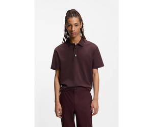 HUGO Polo en coton interlock avec logo revisité - Style Deabono_D, 50517638 Rouge sombre L