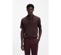 HUGO Polo en jersey de coton à bordures contrastantes - Style Dalumo, 50553045 Marron foncé XXL