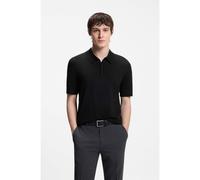 HUGO Polo en maille avec patte de boutonnage recouverte - Style San Peter-CV, 50536672 Noir M