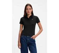 HUGO Polo en maille de piqué de coton stretch avec étiquette logotée - Style Dapolette_B, 50575566 Noir XS