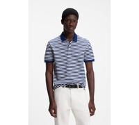 HUGO Polo en piqué de coton à rayures horizontales - Style Demspolo, 50563805 Blanc / Bleu XXL