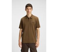 Polo HUGO Logo Imprimé manches courtes marron - M