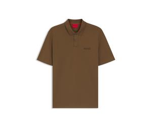 HUGO Polo en piqué de coton avec logo appliqué - Style Dirlmere, 50542830 Marron S