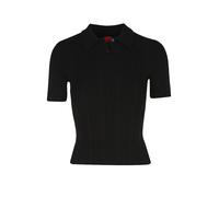 HUGO Pull Slim Fit côtelé à col polo - Style Sareplette, 50557771 Noir XL