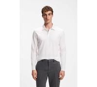 HUGO Polo Slim en coton mercerisé - Style Dimerslong, 50568866 Naturel S