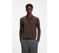 HUGO Polo Slim en maille avec logo au dos - Style San Pippo-CV, 50532050 Marron foncé XL