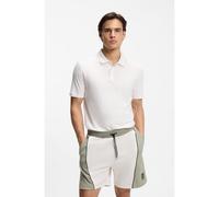 HUGO Polo Slim Fit en coton interlock flammé - Style Dulinen, 50559709 Naturel S