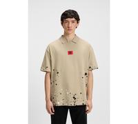 HUGO Polo Sweat Oversize en coton imprimé HUGO x RB by Slawn - Style Dlawno_Slawn_IN, 50560944 Beige XL
