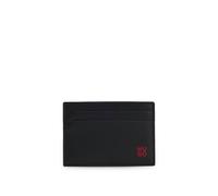 HUGO Porte-cartes en cuir à logo revisité rouge imprimé en transfert - Style Tibby_N_S Cardcase, 50546145 Noir pcs.