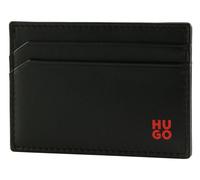 HUGO Porte-cartes en cuir à logo revisité rouge imprimé en transfert - Style Tibby_N_S Cardcase, 50546145 Noir pcs.