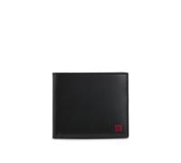 HUGO Portefeuille à deux volets en cuir avec logo rouge revisité - Style Tibby_N_8 cc, 50546129 Noir pcs.