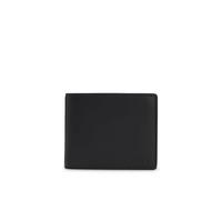 Hugo Portefeuille Subway Trifold – cuir micro-grainé trois volets, poche pour la monnaie – Noir Homme