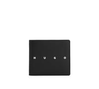 HUGO Portefeuille pliable en cuir avec logo contrastant - Style REHX_4cc Coin, 50568430 Noir pcs.