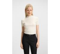 HUGO Pull à col montant et côtes irrégulières - Style Sarphapilk, 50542598 Naturel XL