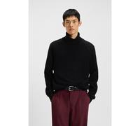 HUGO Pull à col roulé en coton mélangé - Style San Rudi, 50546996 Noir S