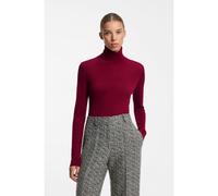 HUGO Pull à col roulé en laine mélangée et cachemire - Style Sedennina, 50569403 Rouge sombre XL