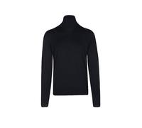 HUGO Pull à col roulé en laine mérinos avec logo brodé - Style San Thomas-M, 50474174 Bleu foncé S