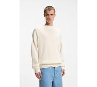 HUGO Pull en coton à maille perforée - Style Sanjou, 50557338 Naturel L