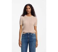 HUGO Pull en coton à maille torsadée - Style Selly_B, 50575775 Rose clair S