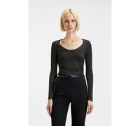 HUGO Pull en fil brillant à côtes mélangées - Style Sunessiny, 50548250 Noir XL