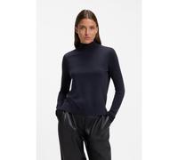 HUGO Pull en laine mérinos avec col montant - Style Sedenniak, 50549771 Bleu foncé XS