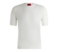 Hugo Pull en maille manches courtes San Carl-CV Slim Blanc M Homme