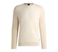 Hugo - Pull hybride Regular Fit avec poignets côtelés - Homme - Pulls - Blanc - Taille: L