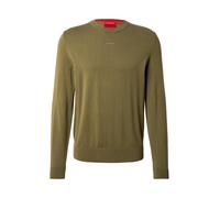 HUGO Pull Slim en coton avec logo - Style San Cassius-C2, 50553588 Olive L