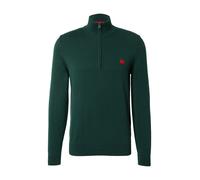 HUGO Pull-over 'San Quintus' vert foncé / rouge, Taille XL