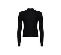 HUGO Pull Slim côtelé à col cheminée - Style Sarmia_B, 50571673 Noir M
