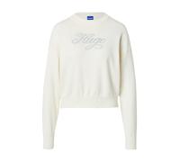 HUGO Pull-over 'Slogix' argent / blanc naturel, Taille L