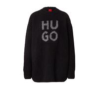 HUGO Pull-over 'Sloguis' noir / argent, Taille S