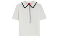 HUGO Pull-over 'Slysa' noir / blanc, Taille S