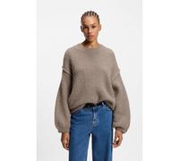 HUGO Pull Oversize en maille à manches bouffantes - Style Sagarro, 50548252 Brun chiné L