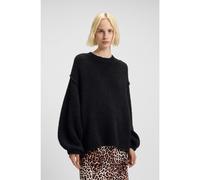 HUGO Pull Oversize en maille à manches bouffantes - Style Sagarro, 50548252 Noir S