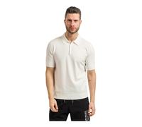HUGO Polo en maille avec patte de boutonnage recouverte - Style San Peter-CV, 50536672 Blanc M