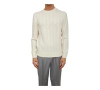 Hugo - Pull ras du cou en maille torsadée Regular Fit H-Hetico - Homme - Pulls - Blanc - Taille: L